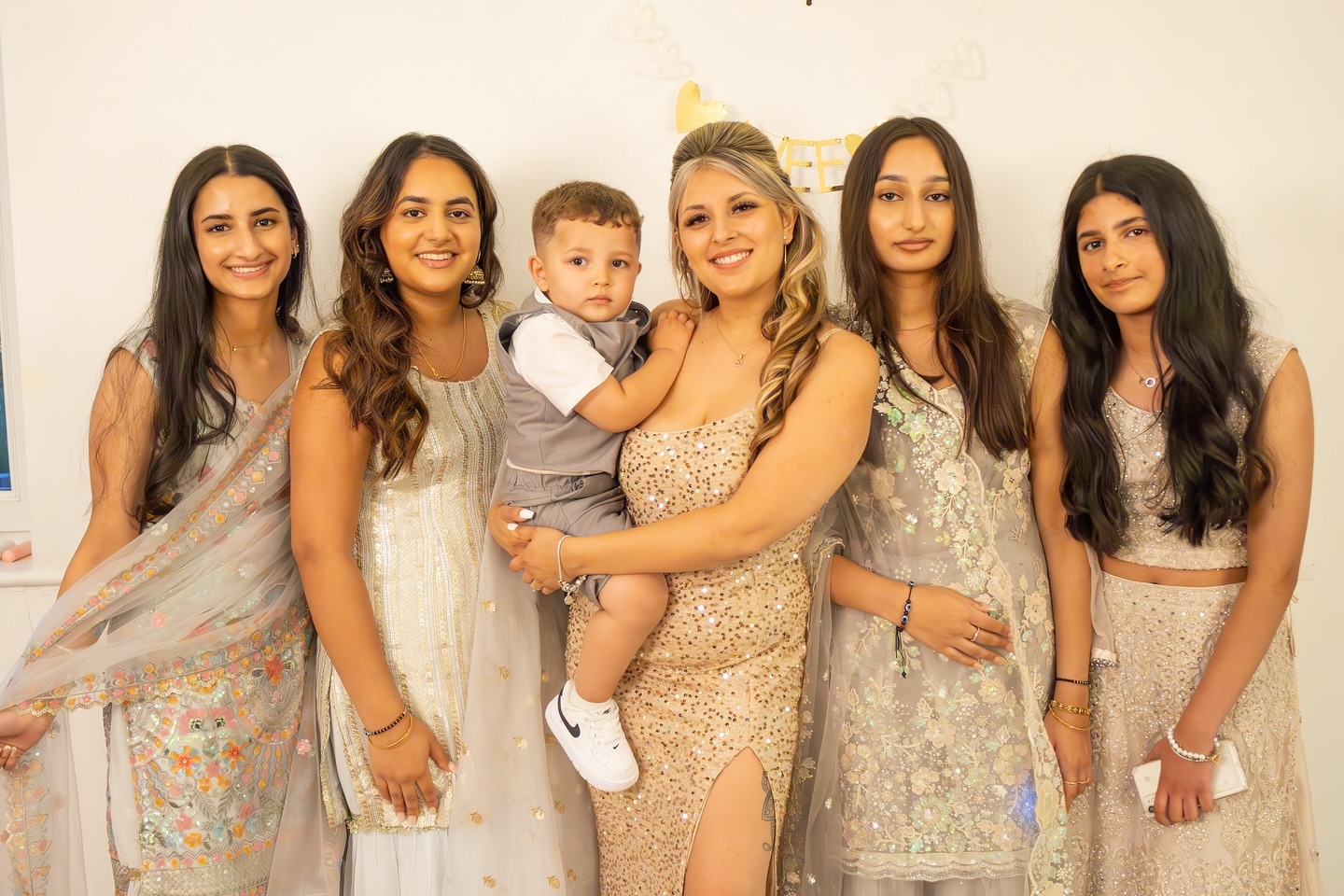 Guests posing together at a private event
